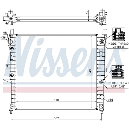 Nissen Nissens Radiator, 62788A 62788A